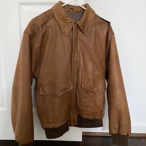 John Ashford Leather Bomber Jacket